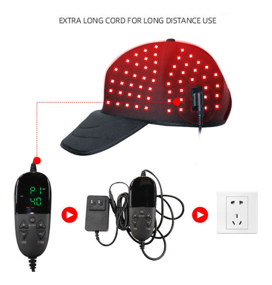 Red Light Therapy Cap 660nm + 850nm – Portable Hair Therapy Hat - Professional Rehabilitation Technology by AERS Medica